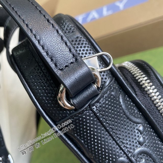 Gucci2021新款包包 古馳黑壓全皮迷你手袋 Gucci無邊序曲系列小挎包 658553  ydg3038